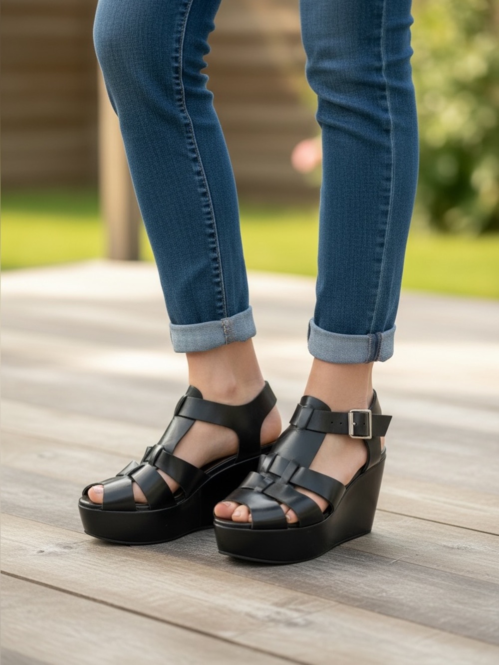 Marni Platform Leather Sandals Black Sz 38